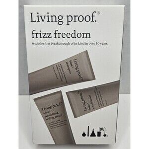 LIVING PROOF No FRIZZ Travel Set 3pc 1 OZ Styling Cream Shampoo Conditioner NIB